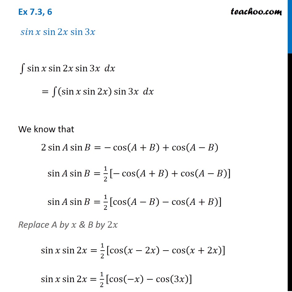 integrate sinx sin3x