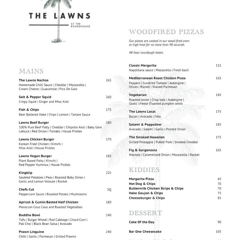 roundhouse cape town menu