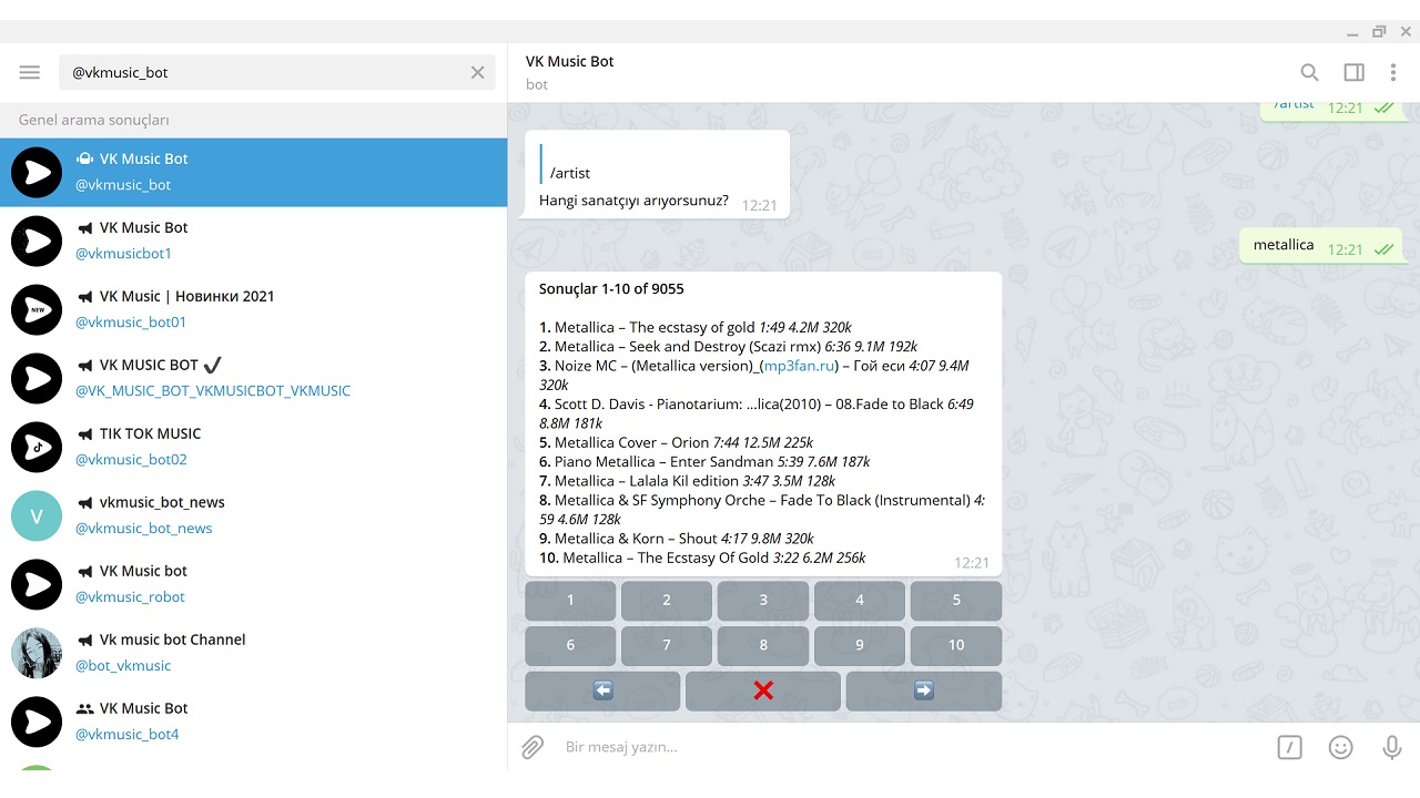 telegram müzik botu