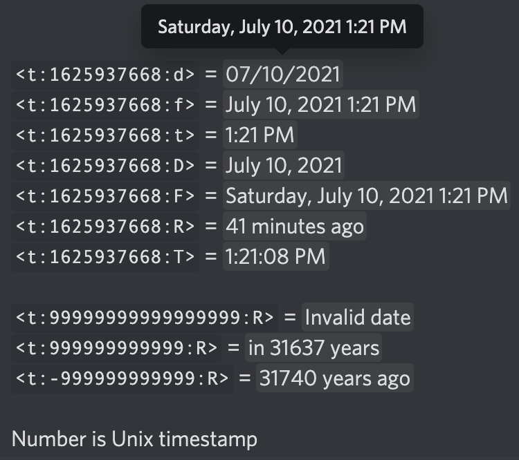 discord timestamp generator