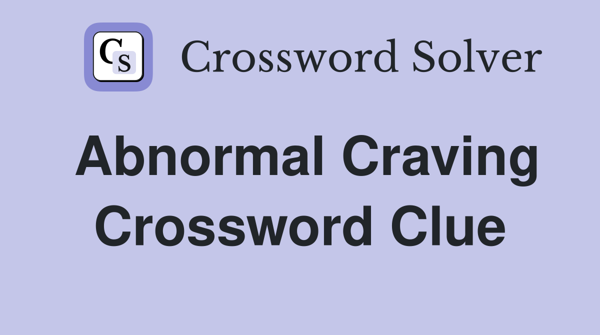 craving crossword clue