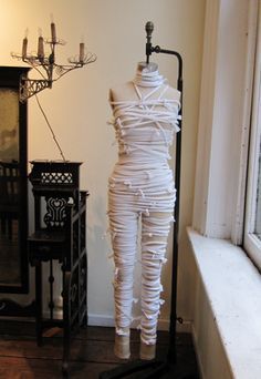 como hacer disfraz de momia mujer