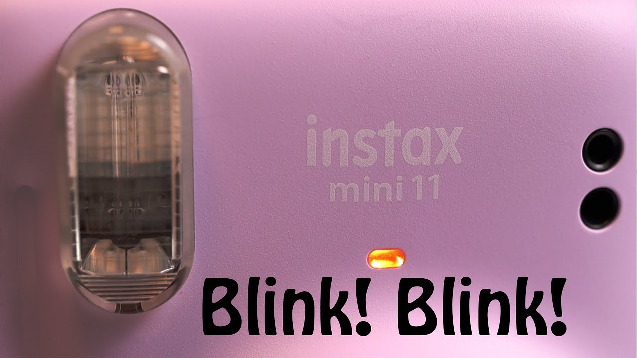 instax flashing orange