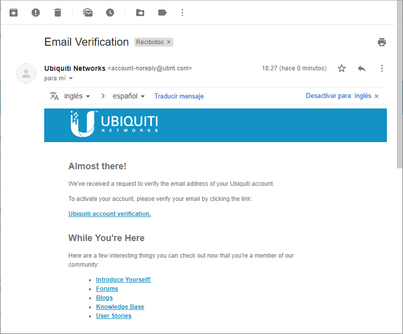 ubiquiti account