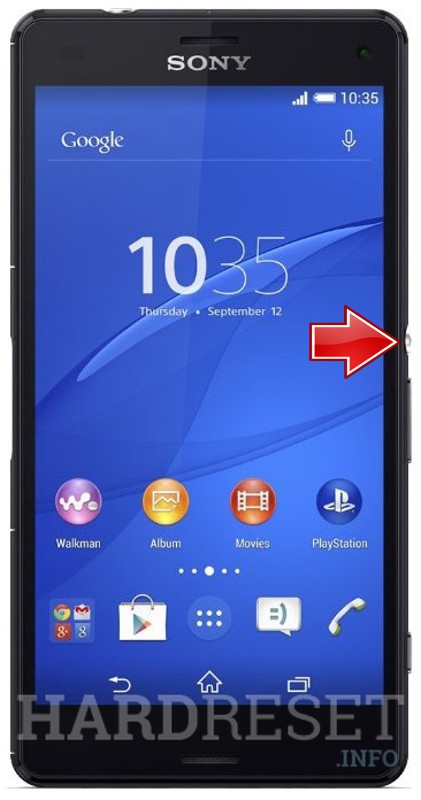 how to reset sony xperia z3