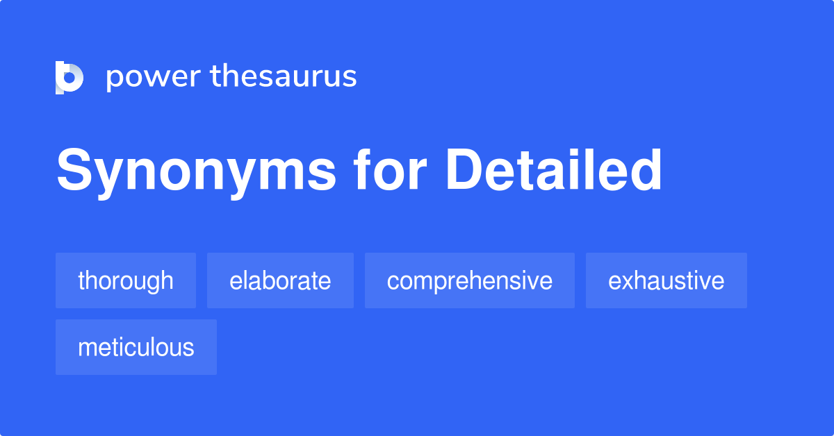 detailed synonyms english