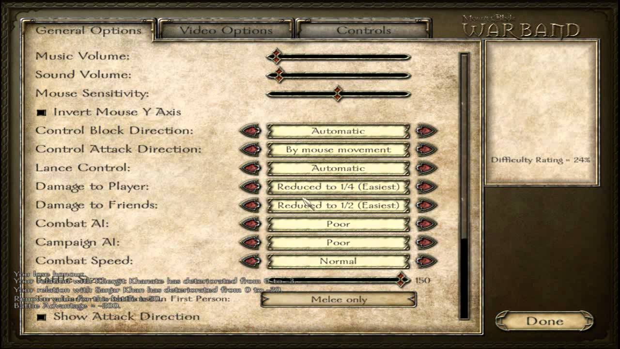 mount and blade warband console cheats