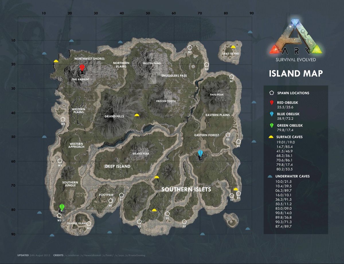 the island spawn map