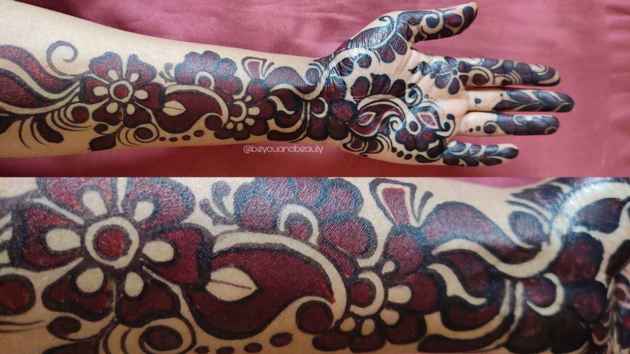 red and black mehndi design