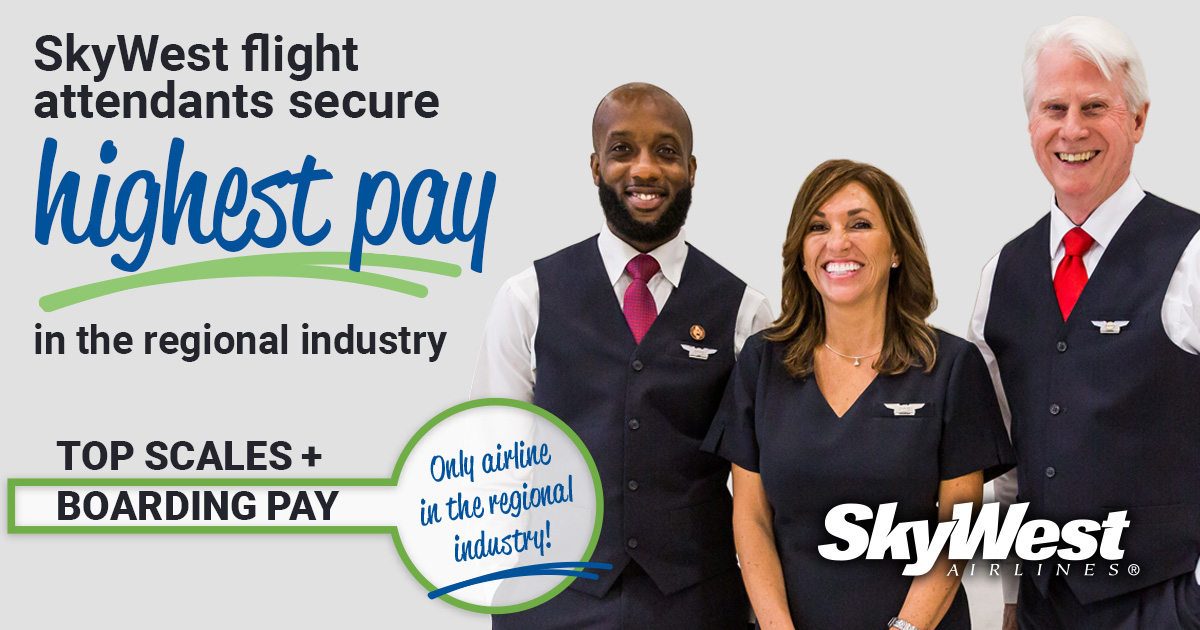 skywest pay scale flight attendant