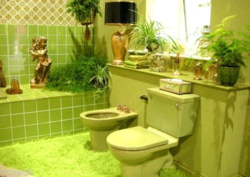 70s avocado green bathroom