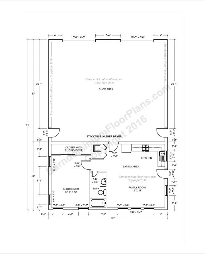 pole barn with apartment plans