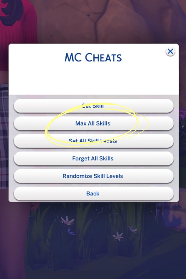 skills cheat sims 4