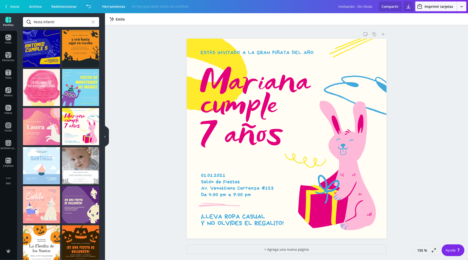 formato de invitaciones infantiles gratis