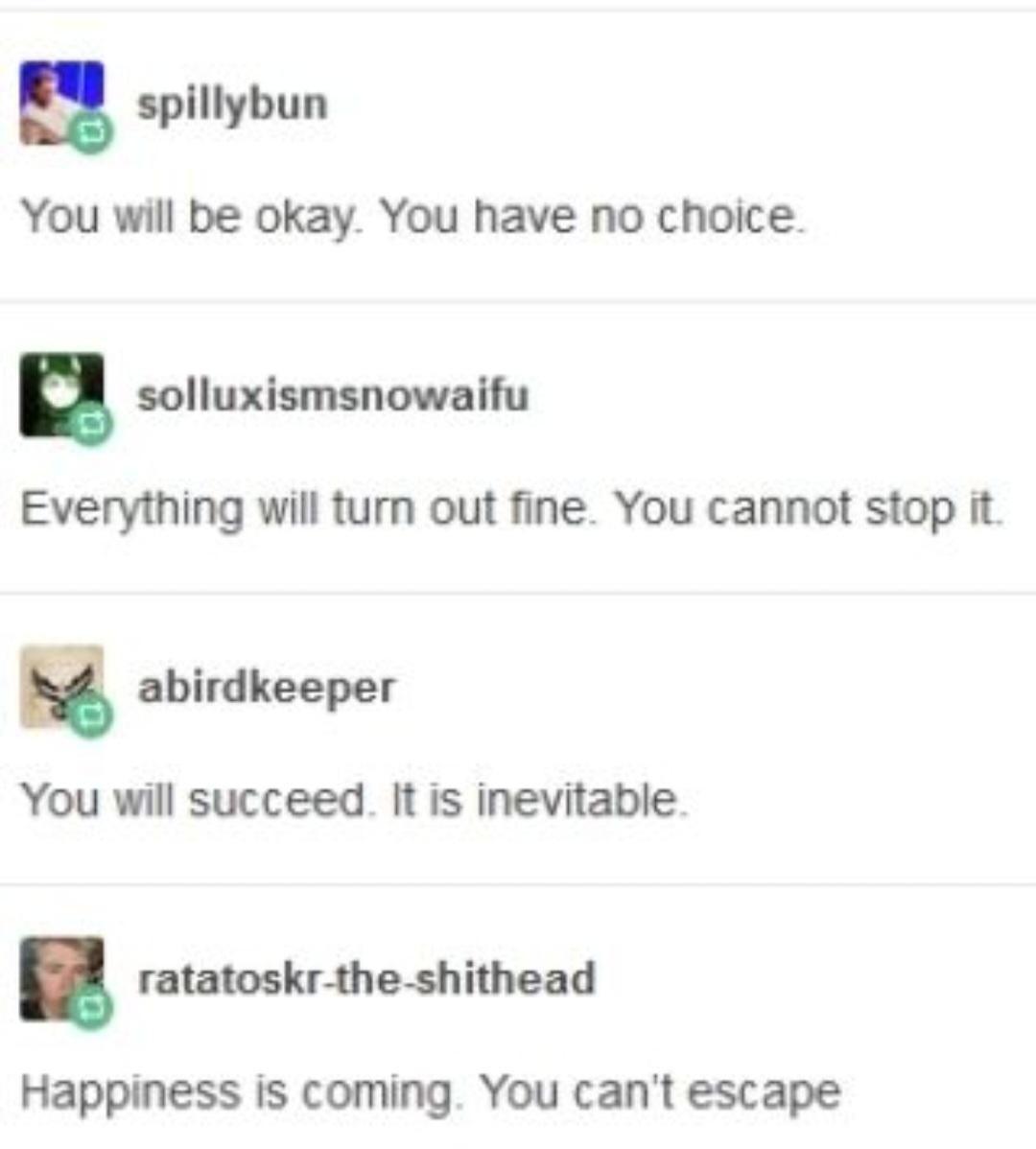 ominous positivity