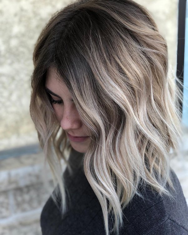 medium length hair with ombre