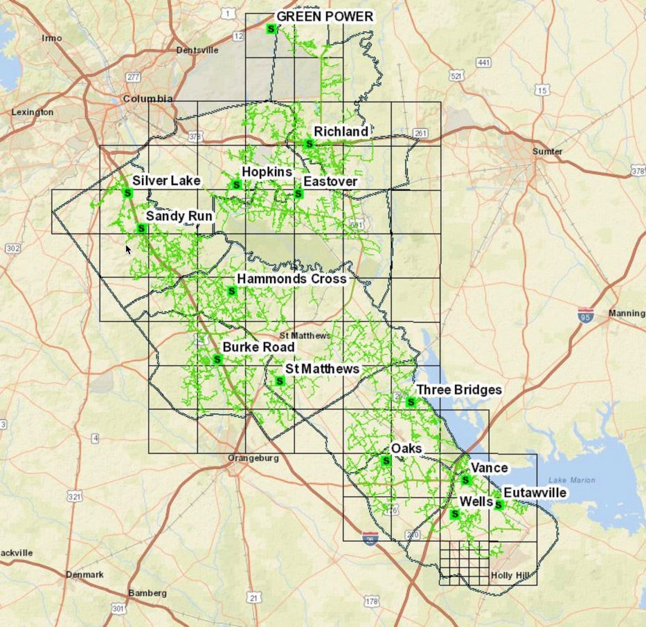 tri county electric power outage map