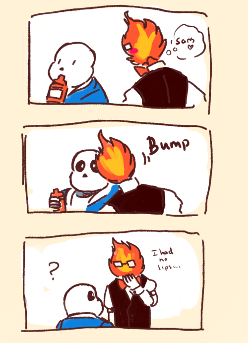 grillby x sans