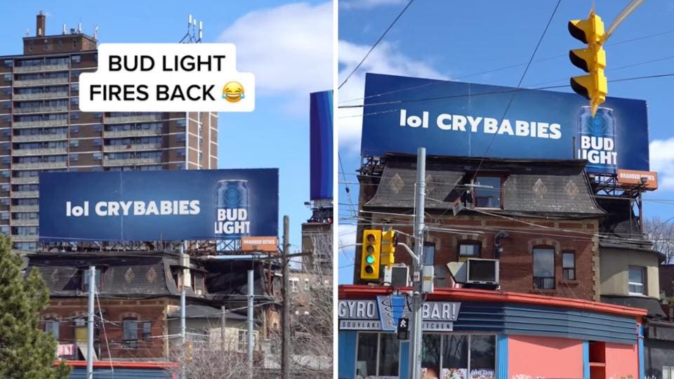 bud light lol crybabies billboard