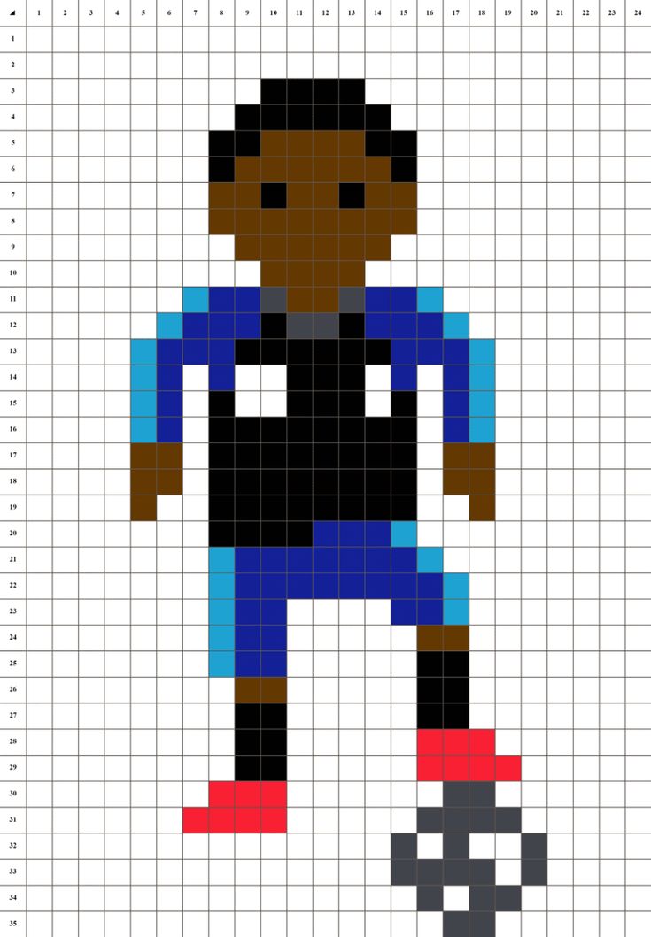 pixel art sport facile