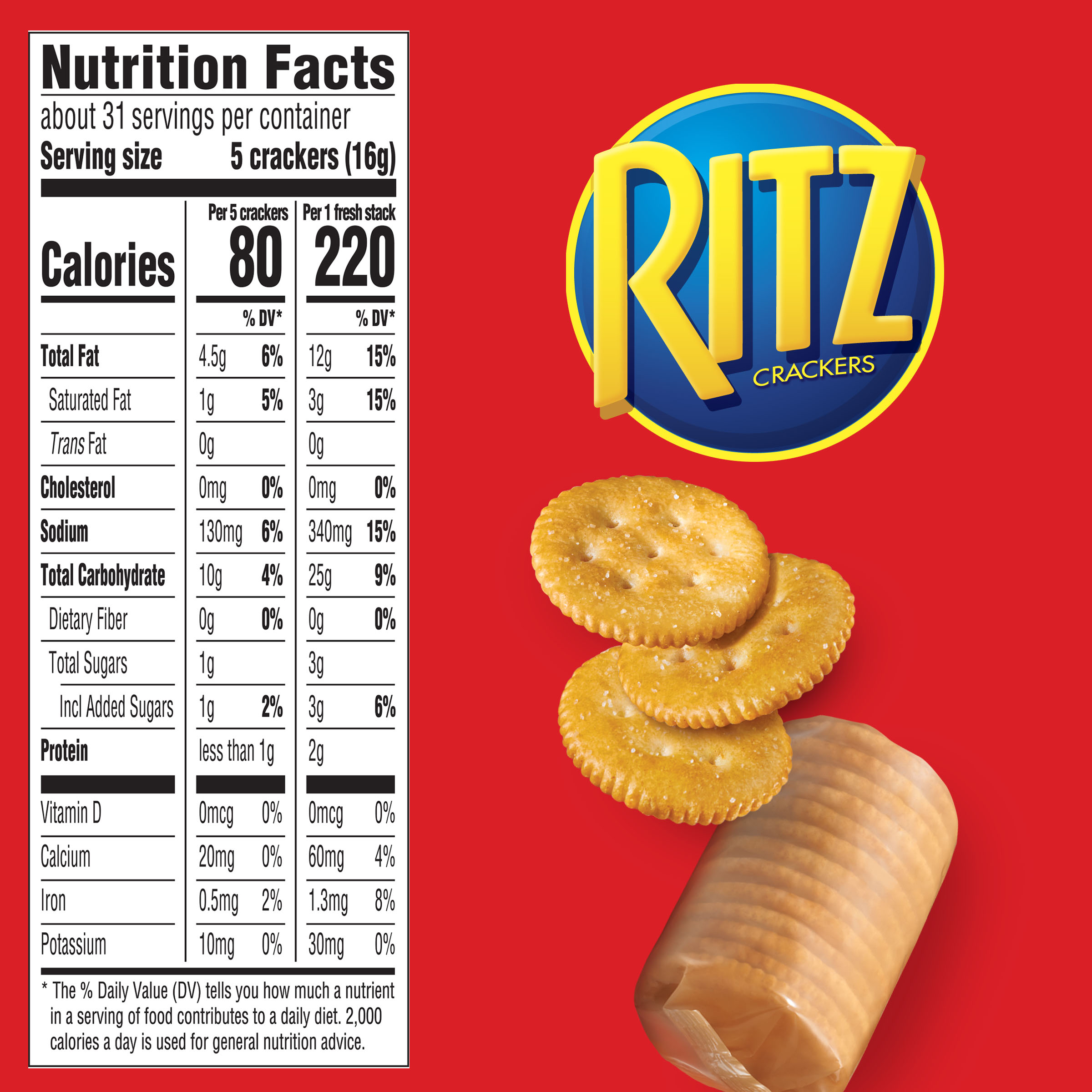 calories in crackers ritz