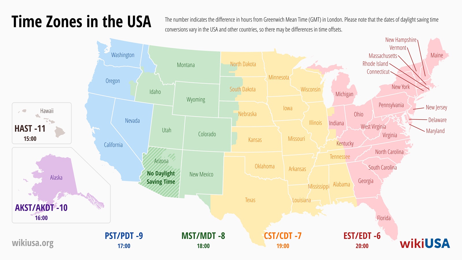 la usa time zone