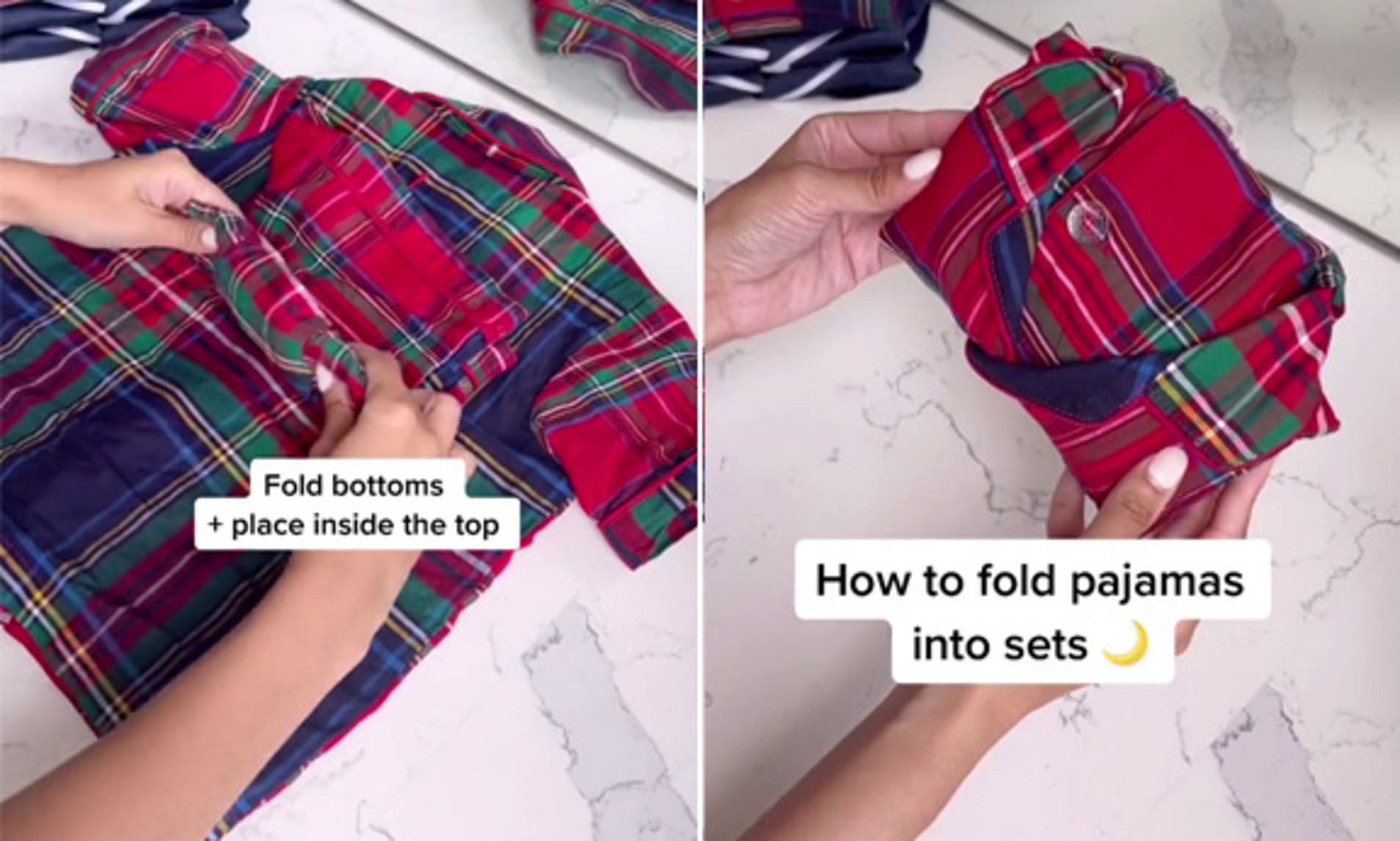 how to fold pajamas