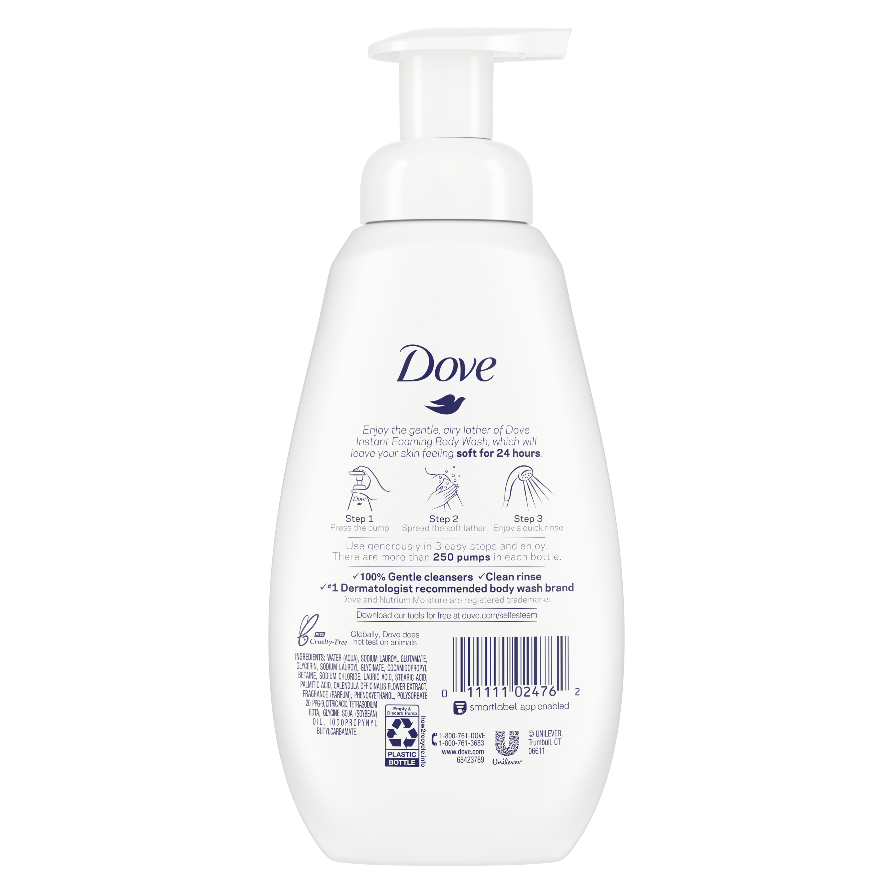 dove sensitive skin foaming body wash