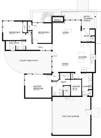 planos de casas 3 habitaciones 1 planta