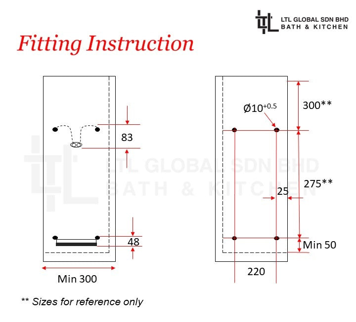 dish rack cabinet size