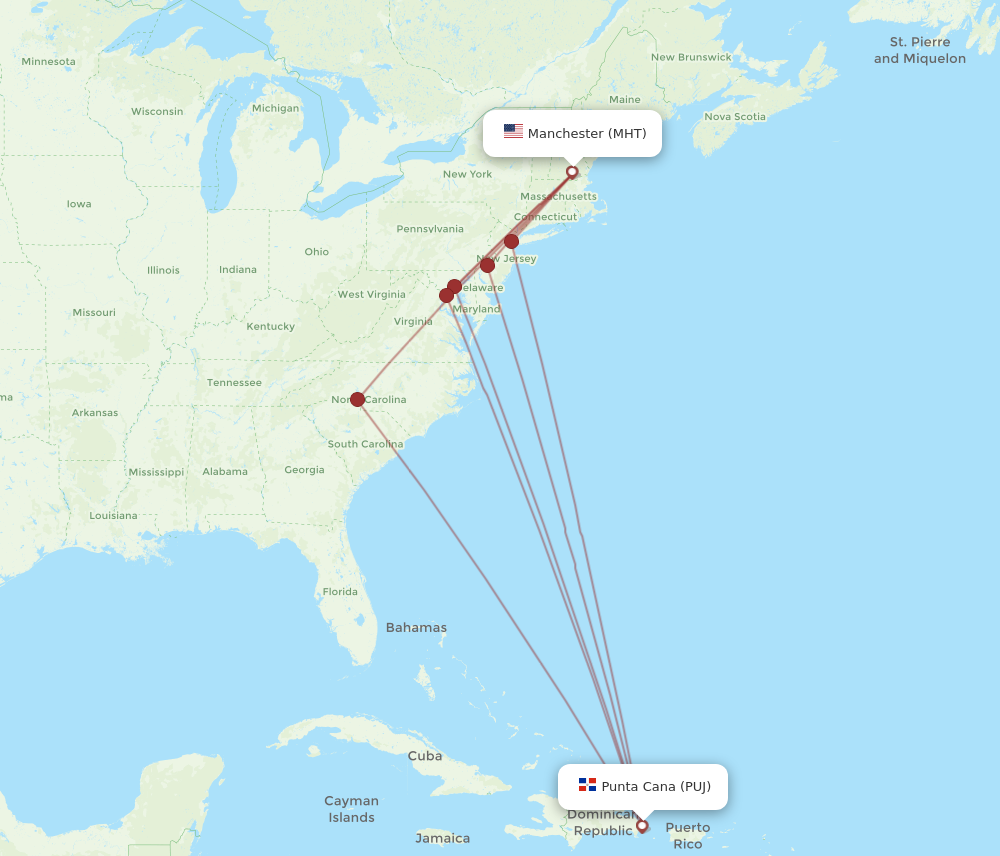 flight time from manchester to punta cana