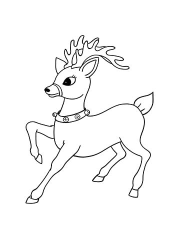 reindeer coloring sheet