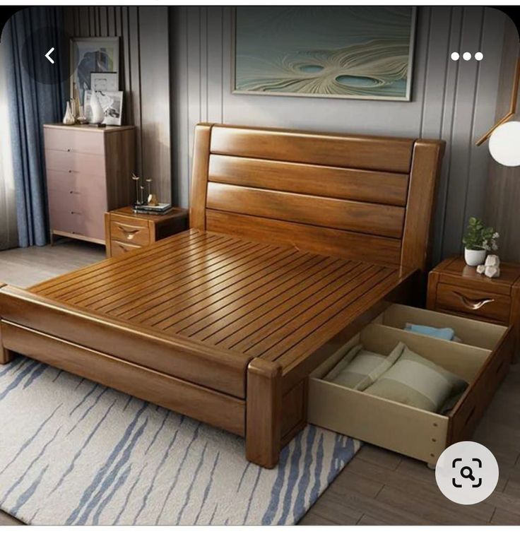 wooden bed design pinterest