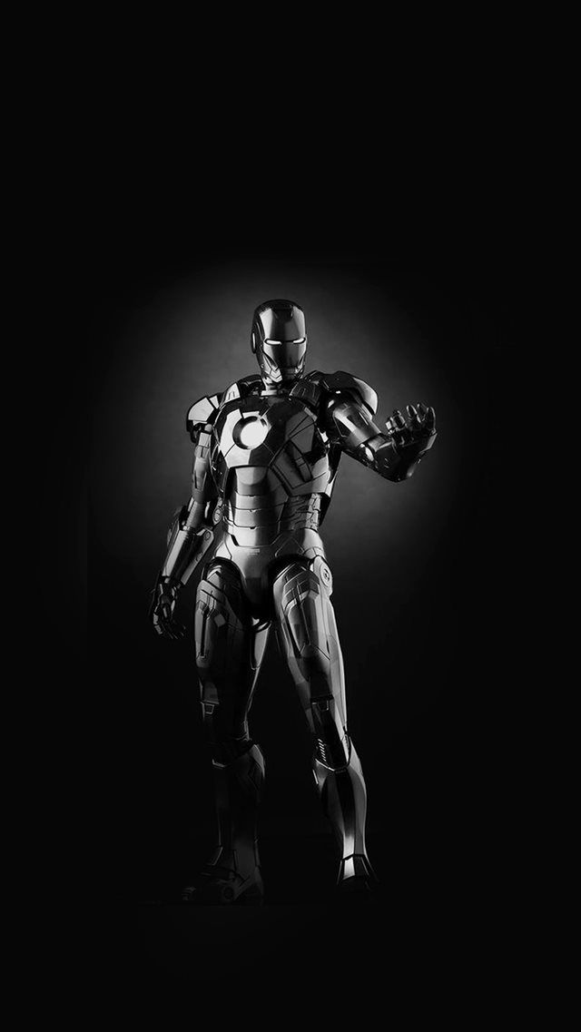 black iron man wallpaper