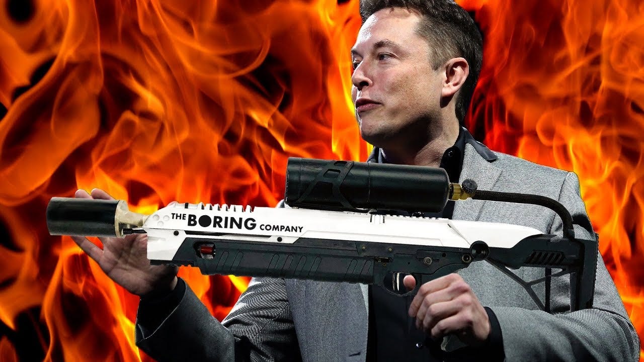 not a flamethrower elon musk