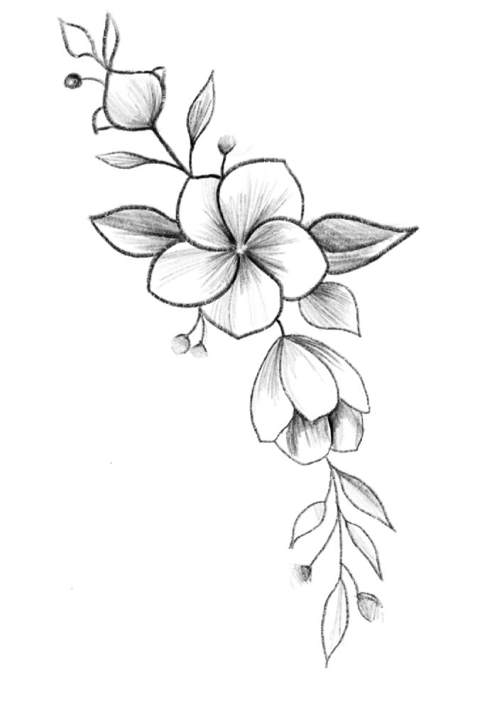 dibujo sencillo flores