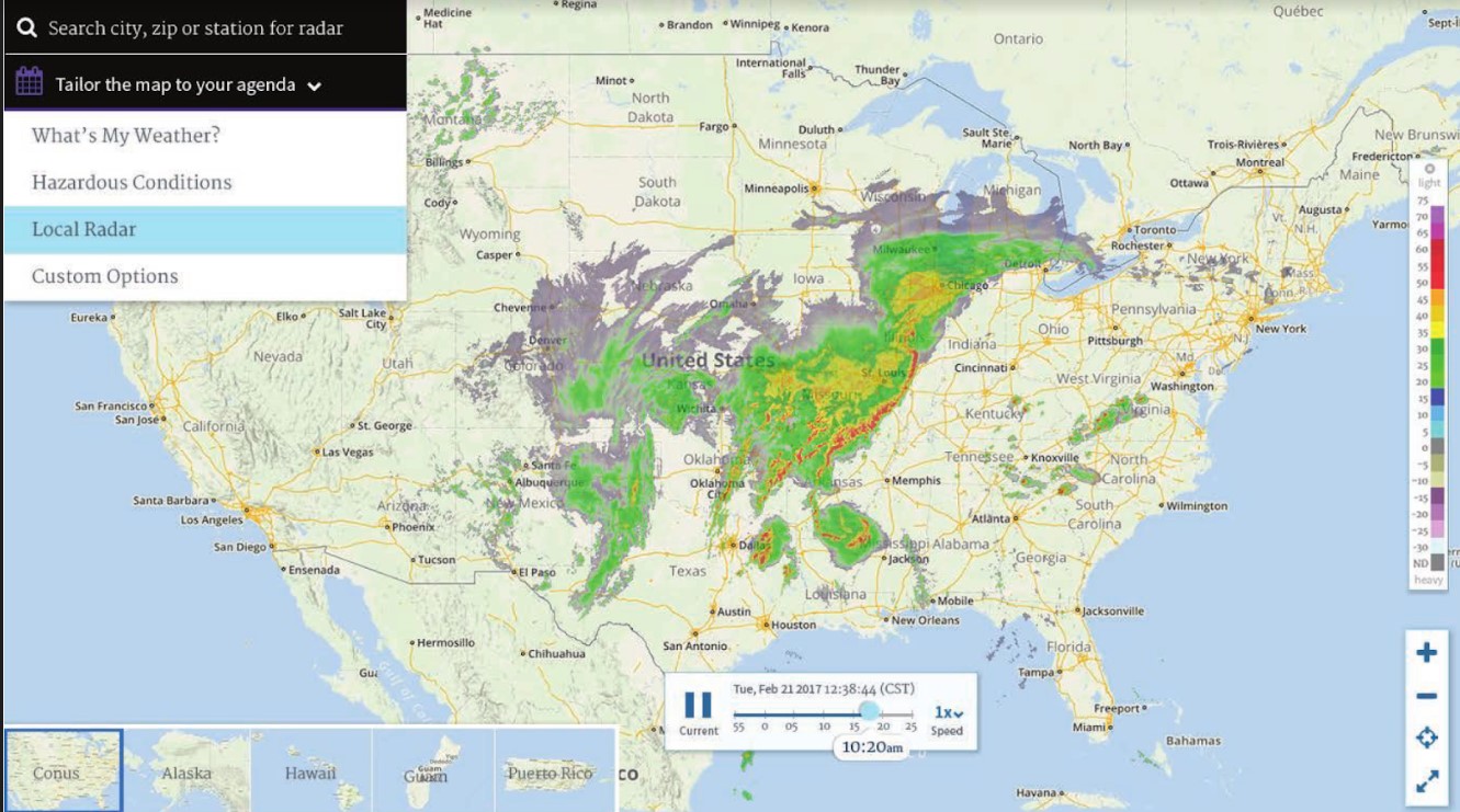 weather radar national map