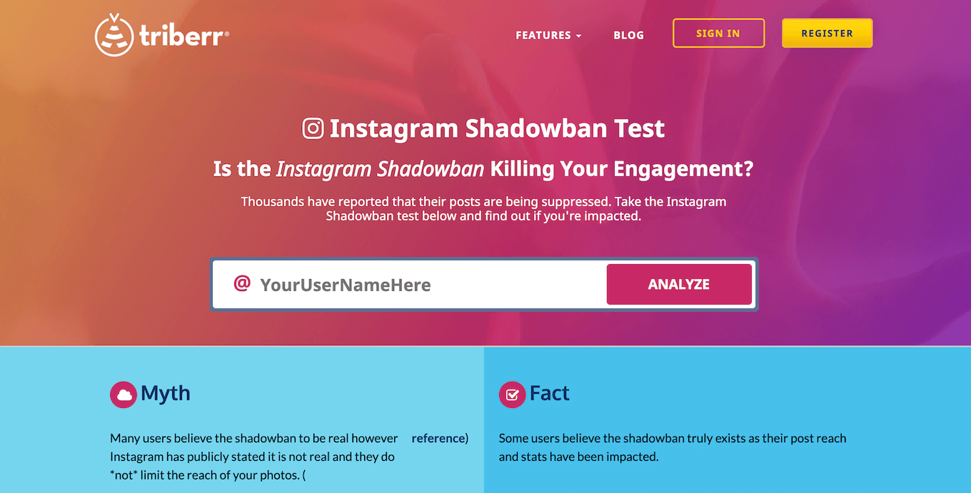 instagram shadowban tester free