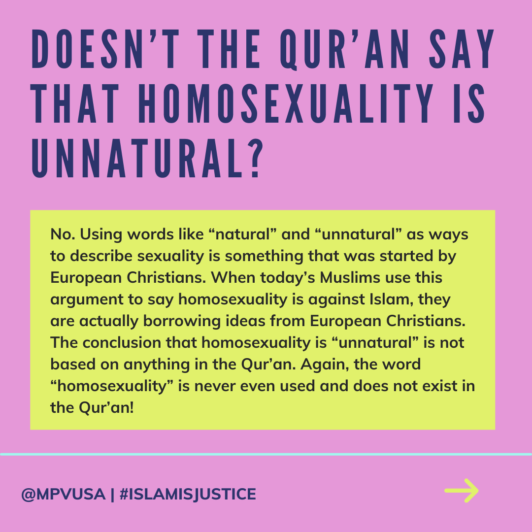 what does the quran say about homosexuality