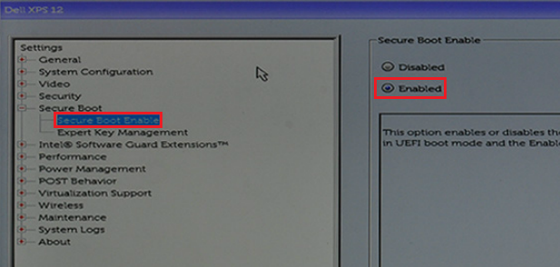 dell secure boot