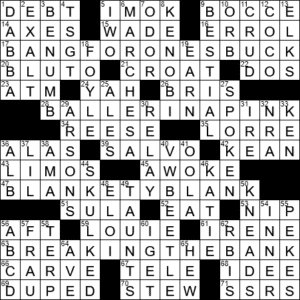 return crossword clue