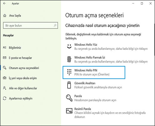 microsoft hesabınızda oturum açın