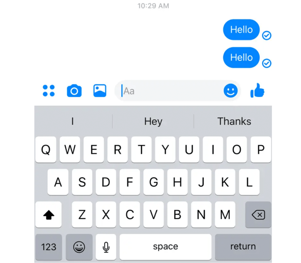 what does messenger check mark mean
