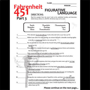 fahrenheit 451 figurative language part 1