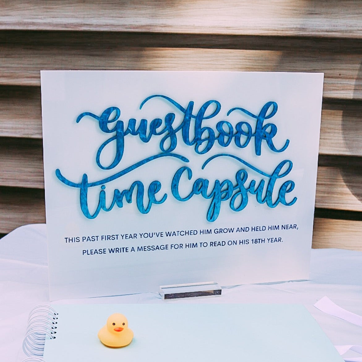 first birthday guest book sign