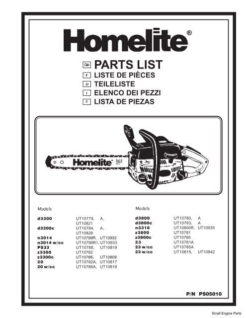 homelite chainsaw replacement parts