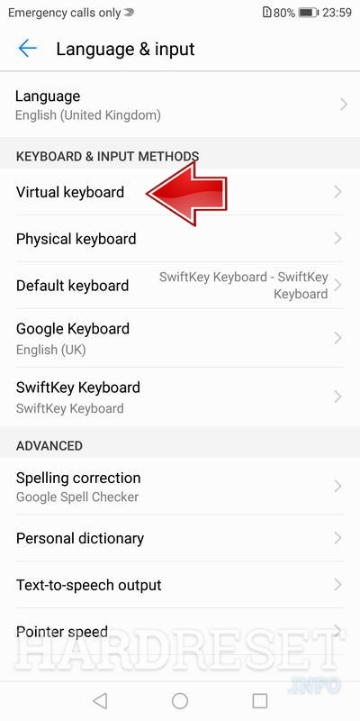 keyboard setting huawei