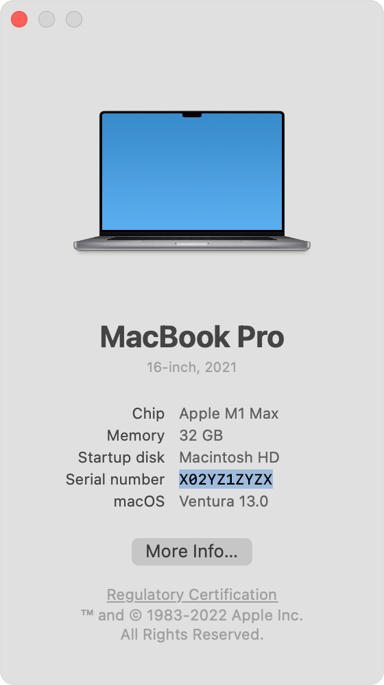 apple macbook model numbers