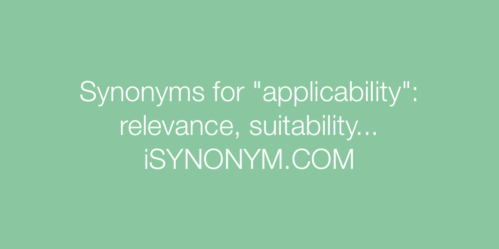 suitability synonym