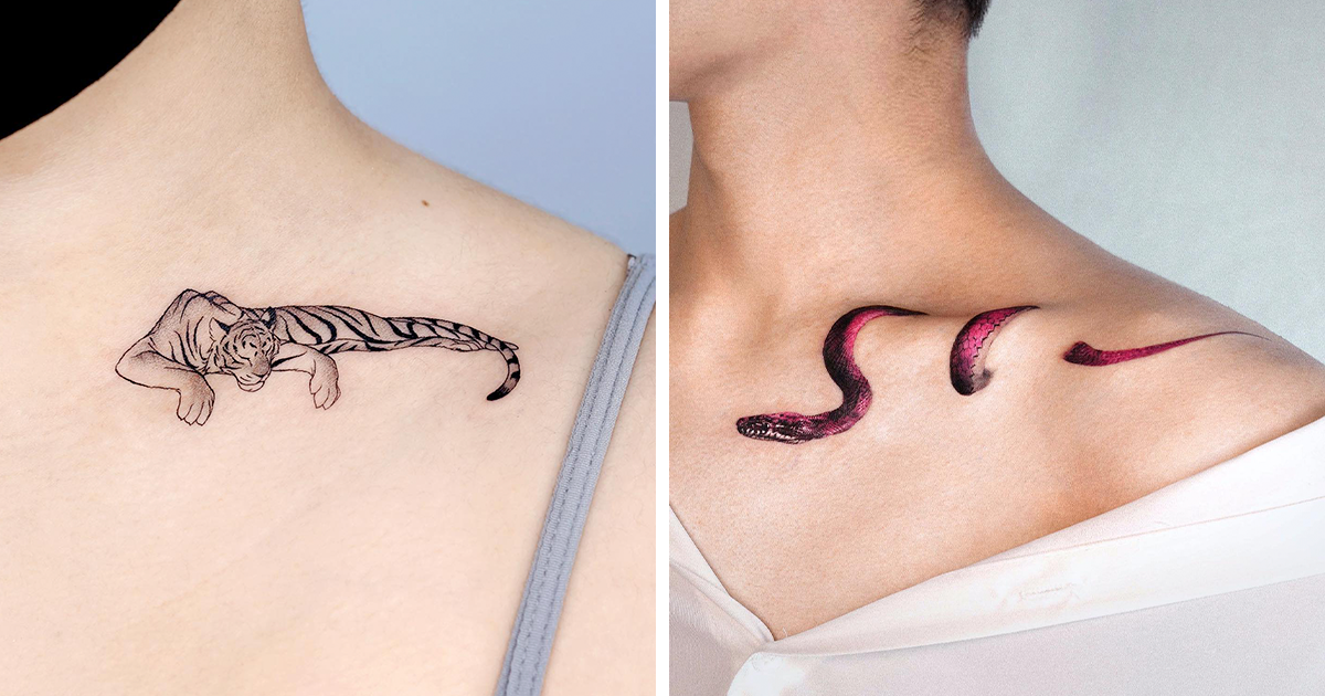 collarbone tattoo